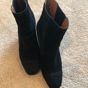 Nine West suede wedge bootie